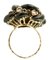 Onyx, Diamant, 9 Karat Roségold und Silber Cocktail Ring 3