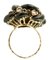 Onyx, Diamond, 9 Karat Rose Gold and Silver Cocktail Ring 3