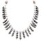 17.12 Old Cut Brown Diamond, Pearl, Rose Gold & Silver Beaded Link Necklace 1