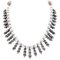 17.12 Old Cut Brown Diamond, Pearl, Rose Gold & Silver Beaded Link Necklace, Image 1