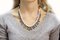 17.12 Old Cut Brown Diamond, Pearl, Rose Gold & Silver Beaded Link Necklace 3