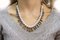 17.12 Old Cut Brown Diamond, Pearl, Rose Gold & Silver Beaded Link Necklace 4