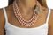 Collana con diamanti, zaffiro multicolore, pietra rosa e perle in oro rosa con chiusura in argento, Immagine 7