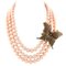 Diamond, Multicolored Sapphire, Pink Stone & Rose Gold Beaded Necklace with Silver Closure 1