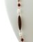 Pearl, Orange Coral, White Stone, Rose Gold and Silver Long Necklace, Image 3