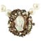Diamond, Garnet, Topaz & Australian Pearl Beaded Cameo Necklace, Image 1