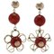 Luise Yellow Gold Flower Drop Earrings, Set of 2 1