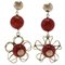 Luise Yellow Gold Flower Drop Earrings, Set of 2, Image 1