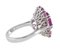 Bague Fashion en Diamant Blanc, Rubis et Or Blanc 5