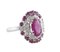 White Diamond, Ruby & White Gold Fashion Ring 2