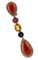 Diamond, Ruby, Yellow & Blue Sapphire, Red Coral Drop and 18K Gold Dangle Earrings, Set of 2 2