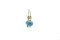 Boucles d'Oreilles en Or 18 Carats et Pierre, Set de 2 2