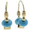 Boucles d'Oreilles en Or 18 Carats et Pierre, Set de 2 1