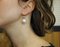 Diamond, South Sea Pearl, 9 Karat Rose Gold and Silver Dangle Earrings, Set of 2 8