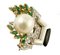 Diamond, South Sea Pearl, Emerald, Onyx, Mother of Pearl & 14K Gold Brooch or Pendant, Image 2