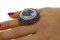 Blue Topaz, Diamond, Sapphire & Gold Ring 6