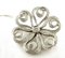 Diamond & 18 Karat White Gold Flower Brooch, Image 3