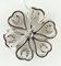 Diamond & 18 Karat White Gold Flower Brooch 2