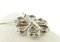 Diamond & 18 Karat White Gold Flower Brooch, Image 5