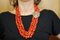 Red Coral, Diamond, Emerald, Gold and Silver Multi-Strand Necklace, Image 4