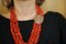 Red Coral, Diamond, Emerald, Gold and Silver Multi-Strand Necklace, Image 5
