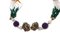 Amethyst, Sapphire, Ruby, Emerald, Silver, Gold & Stone Multi-Strand Necklace 3