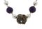 Collar de amatista, zafiro, rubí, esmeralda, plata, oro y piedra, Imagen 2