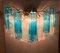 Apliques Tronchi de cristal de Murano azul y transparente, años 70. Juego de 2, Imagen 5