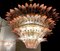 Lámpara de araña Palmette de cristal de Murano rosa, Imagen 10