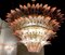 Pink Murano Glass Palmette Chandelier 10