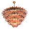 Lampadario a forma di palma in vetro di Murano rosa, Immagine 1