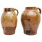 Rustikale handbemalte Keramikgefäße, 19. Jh., 2er Set 10