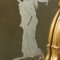 Spiegel mit Rahmen aus goldfarbenem Füllhorn mit geätzter weiblicher Figur, 19. Jh 5