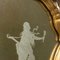 Spiegel mit Rahmen aus goldfarbenem Füllhorn mit geätzter weiblicher Figur, 19. Jh 20