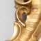Spiegel mit Rahmen aus goldfarbenem Füllhorn mit geätzter weiblicher Figur, 19. Jh 9
