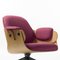 Fuchsia Upholstery Oak Low Lounger Armchair by Jaime Hayon 2