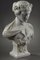 Italian School Artist, Woman with Veil and Crown of Flowers, Late 19th Century, Carrara Marble Bust, Image 3