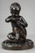 Pigalle Style Bronze Girl With the Bird and the Shell Statue 2