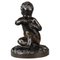 Pigalle Style Bronze Girl With the Bird and the Shell Statue 1