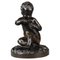 Statue Jeune Fille à l'Oiseau et au Coquillage en Bronze Style Pigalle 1