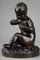 Pigalle Style Bronze Girl With the Bird and the Shell Statue 3