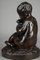 Mädchen aus Bronze im Pigalle-Stil mit dem Vogel und der Muschel-Statue 4