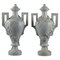 19th Century White Marble Vases With Ivy Decoration, Set of 2, Image 1