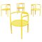 Gelbe italienische Mid-Century Locus Solus Stühle von Gae Aulenti für Poltronova, 1960er, 4er Set 1