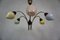 Mid-Century Ceiling Lamp with Pastel Glass Bags 1