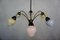 Mid-Century Ceiling Lamp with Pastel Glass Bags, Image 2