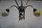 Mid-Century Ceiling Lamp with Pastel Glass Bags 5