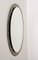 Mid-Century Italian Oval Mirror with Graven Bronzed Frame from Cristal Arte, 1960s 2