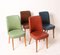 Colored Leather Chairs from Anonima Castelli, 1950s, Italy, Set of 4 14
