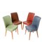 Colored Leather Chairs from Anonima Castelli, 1950s, Italy, Set of 4 2